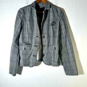 Sublevel Gray Plaid Blazer